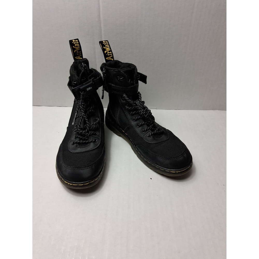 Dr. Martens Junior Combs Tech Black Boots Extra Tough Poly Big Kids Size 3